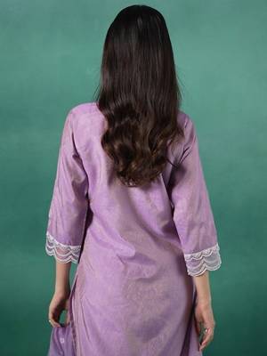 Women Floral Embroidered Regular Thread Work Kurta with Trousers & Dupatta 6