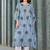 Floral Printed Round Neck Pure Cotton A-Line Kurta With Trousers