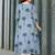 Floral Printed Round Neck Pure Cotton A-Line Kurta With Trousers