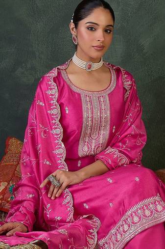 Women Ethnic Motifs Embroidered Kurta with Trousers & Dupatta