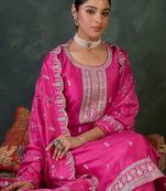 Women Ethnic Motifs Embroidered Kurta with Trousers & Dupatta