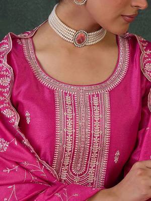 Women Ethnic Motifs Embroidered Kurta with Trousers & Dupatta 3