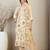 Floral Embroidered Shirt Collar Thread Work Pure Cotton Straight Kurta & Trouser