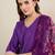 V-Neck Straight Kurta With Trousers & Dupatta