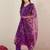 V-Neck Straight Kurta With Trousers & Dupatta