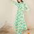 Floral Printed Mandarin Collar A-Line Kurta With Palazzos