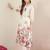 Women Floral Printed Cotton Kurta with Trousers