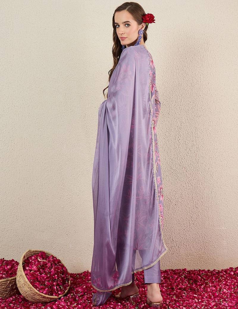 Women Floral Printed Kurta with Trousers & Dupatta