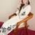 Women Solid Embroidered Kurta with Trousers