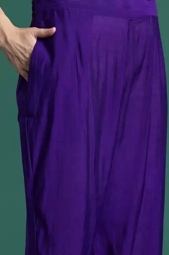 Ethnic Motifs Embroidered Thread Work Kurta With Trousers & Dupatta