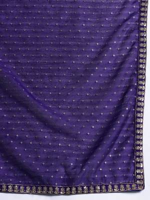 Ethnic Motifs Embroidered Thread Work Kurta With Trousers & Dupatta 4