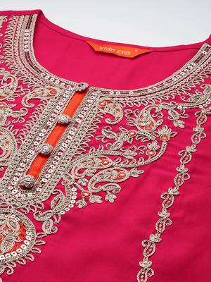 Ethnic Motifs Kurta with Trousers & Dupatta 2