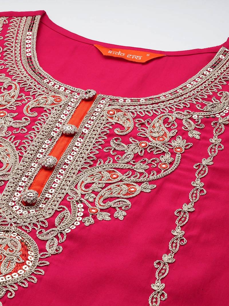 Ethnic Motifs Kurta with Trousers & Dupatta