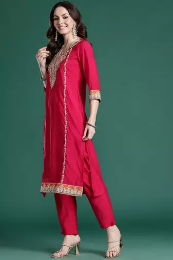 Ethnic Motifs Kurta with Trousers & Dupatta