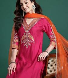 Ethnic Motifs Regular Kurta with Trousers & Dupatta