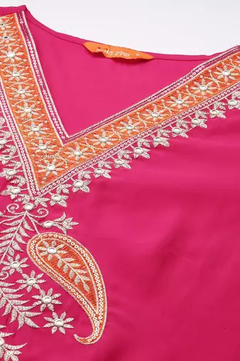 Ethnic Motifs Regular Kurta with Trousers & Dupatta