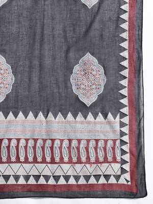 Embroidered Regular Beads & Stones Pure Cotton Kurta with Trousers & With Dupatta 4