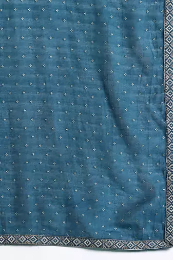 Embroidered Sequinned Kurta with Trousers & With Dupatta