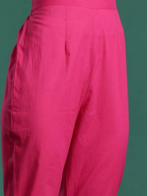 Ethnic Motifs Printed Panelled Thread Work Pure Cotton Kurta with Trousers 3