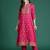 Ethnic Motifs Printed Panelled Thread Work Pure Cotton Kurta with Trousers