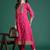 Ethnic Motifs Printed Panelled Thread Work Pure Cotton Kurta with Trousers