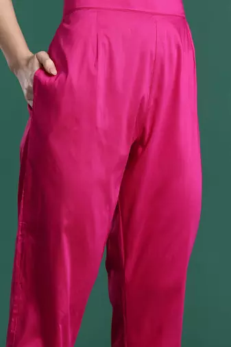 Ethnic Motifs Embroidered Sequinned Kurta with Trousers & With Dupatta