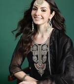 Ethnic Motifs Embroidered Kurta with Trousers & Dupatta