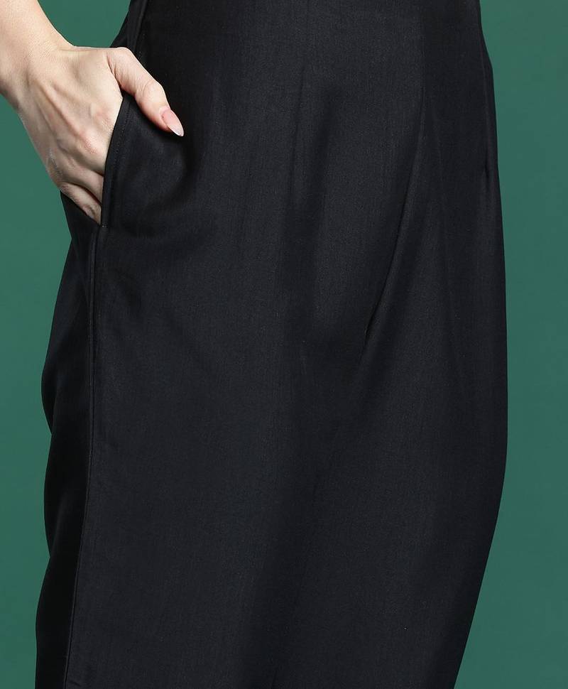 Ethnic Motifs Embroidered Kurta with Trousers & Dupatta