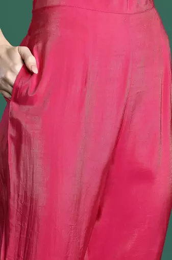Ethnic Motifs Embroidered Regular Kurta with Trousers