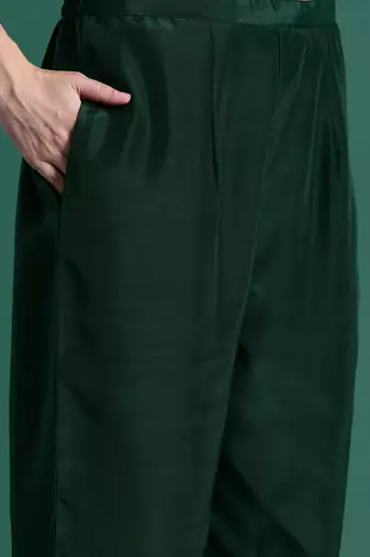 Ethnic Motifs Embroidered Kurta with Trousers & Dupatta