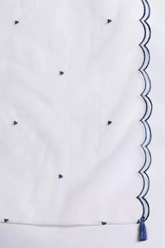 Floral Embroidered Kurta with Trousers & Dupatta