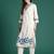 Floral Embroidered Kurta with Trousers & Dupatta