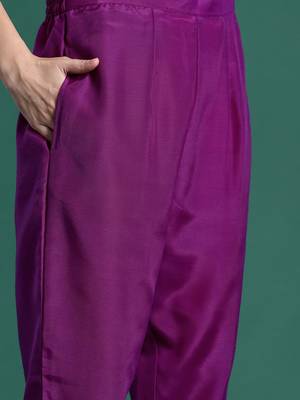 Embroidered Regular Kurta With Trousers & Dupatta 3