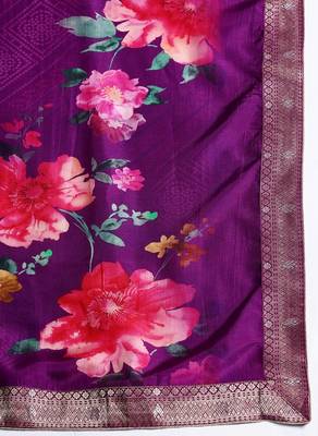 Embroidered Regular Kurta With Trousers & Dupatta 4