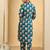 Women Floral Printed Pleated Mirror Work Pure Cotton Kurta & Trousers