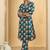 Women Floral Printed Pleated Mirror Work Pure Cotton Kurta & Trousers