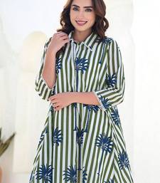 Women Floral Printed Pure Cotton A-Line Kurta with Trousers