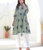 Women Floral Printed Pure Cotton A-Line Kurta with Trousers