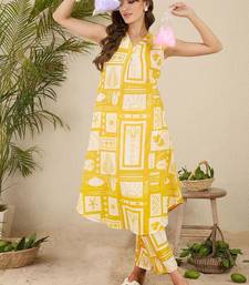 Women Ethnic Motifs Printed Pleated Pure Cotton Kurta with Trousers