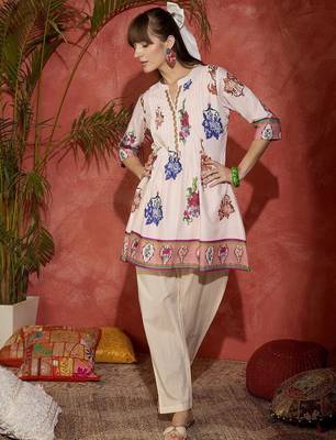 Women Floral Printed Regular Pure Cotton Kurta Sets 5