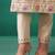 Floral Embroidered V-Neck Mirror Work Straight Kurta & Trousers With Dupatta