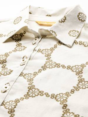 Printed Regular Kurta with Trousers 2