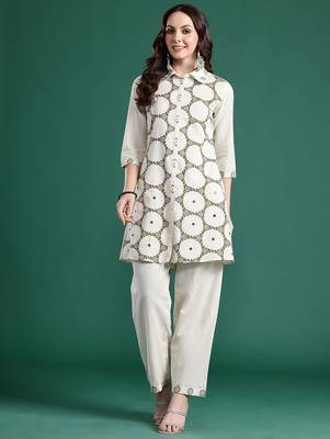 Printed Regular Kurta with Trousers 6