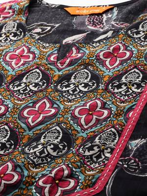 Floral Printed Pure Cotton Kurta with Trousers 2