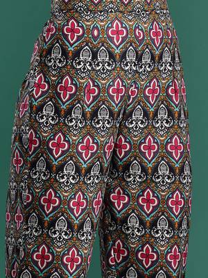 Floral Printed Pure Cotton Kurta with Trousers 3