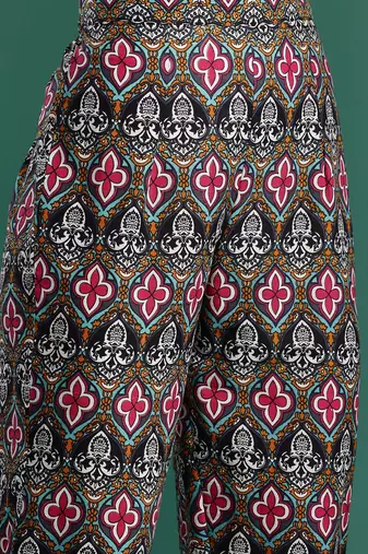 Floral Printed Pure Cotton Kurta with Trousers