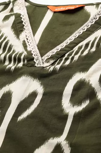 Printed Pure Cotton Kurta with Trousers & With Dupatta