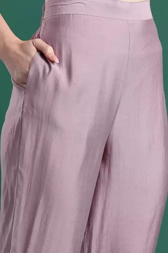 Floral Embroidered Kurta with Trousers & Dupatta