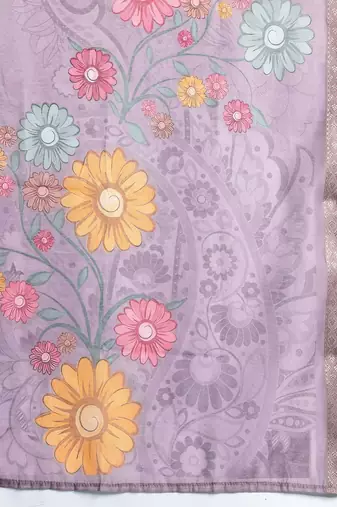 Floral Embroidered Kurta with Trousers & Dupatta