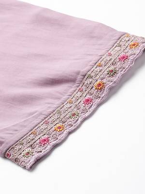 Floral Embroidered Kurta with Trousers & Dupatta 8